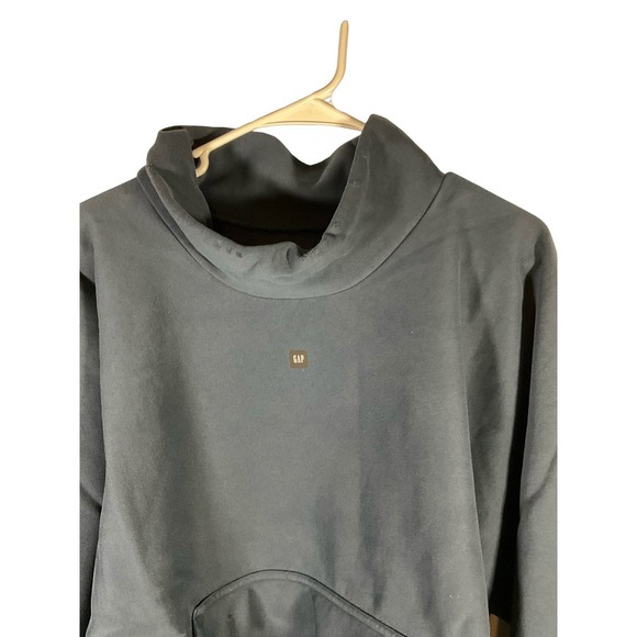 Yeezy Gap Engineered by Balenciaga Logo Hoodie 'Dark Green' Distressed - Picture 3 of 5